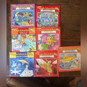 Lot of 7 vintage magic school bus books kids science educational scholastic